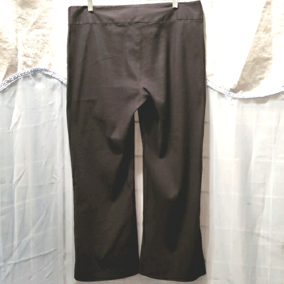 TAHARI WIDE LEG BLK LINEN/RAYON DRESS PANTS SZ 12 - Picture 6 of 8